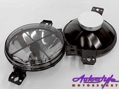 VW Golf 1 Smoked Crosshair Spotlights-0 VW Golf 1 Smoked Crosshair Spotlights-0