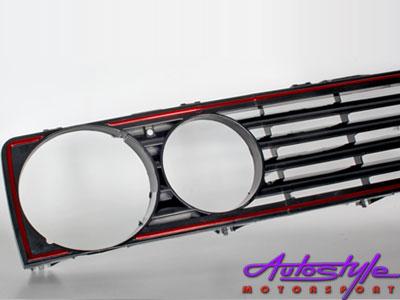 VW Mk1 Double De-Badge with Red Stripe-0 VW Mk1 Double De-Badge with Red Stripe-0