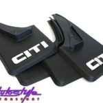 Golf 1 Mudflaps with Chrome CITI logo-0
