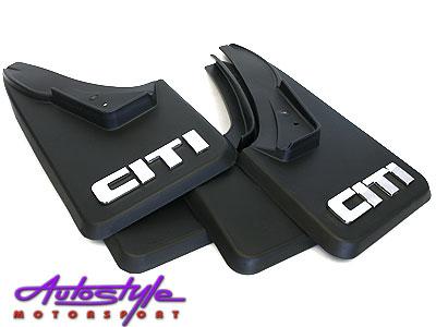 Golf 1 Mudflaps with Chrome CITI logo-0 Golf 1 Mudflaps with Chrome CITI logo-0