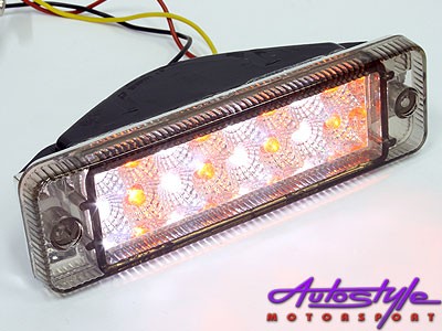 VW Golf Mk1 LED 2 Line Bumper Smoked Lens Indicator (pair)-0 VW Golf Mk1 LED 2 Line Bumper Smoked Lens Indicator (pair)-0