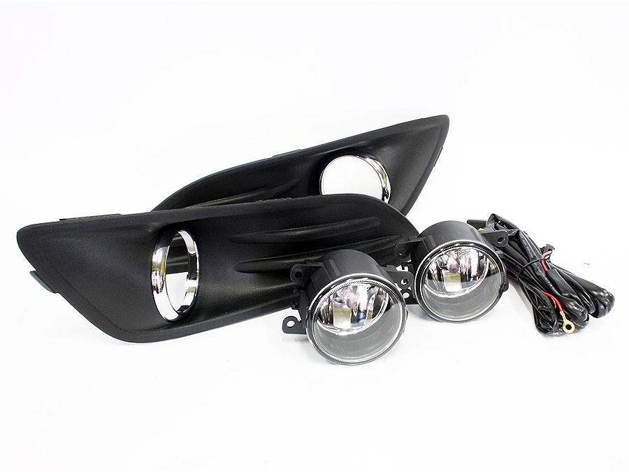 Ford Fiesta 2013+ Bumper Foglamps with Grille & Harness-0 Ford Fiesta 2013+ Bumper Foglamps with Grille & Harness-0